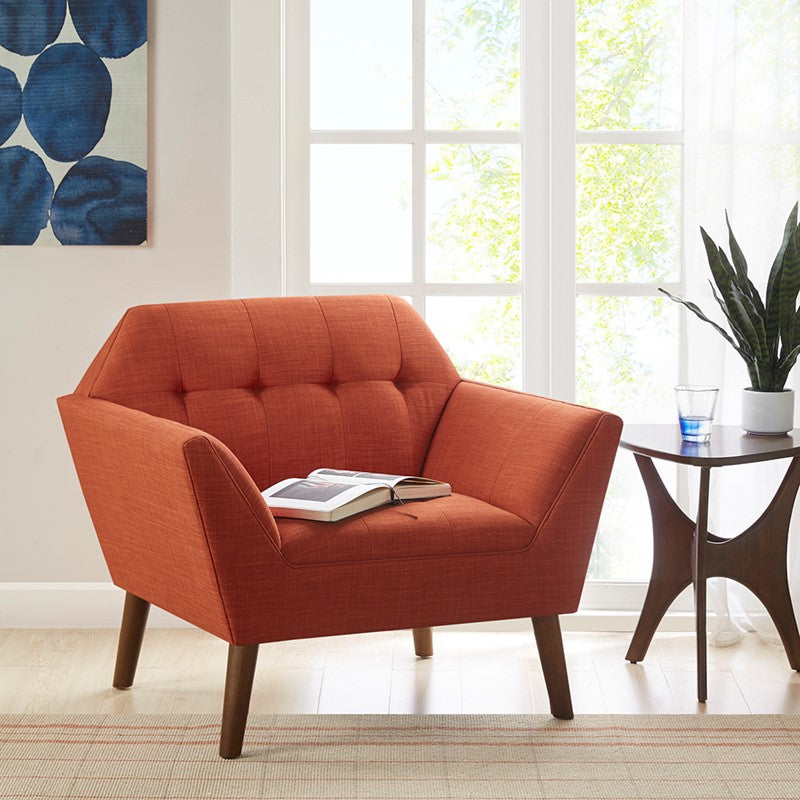 Newport Wide Mid-Century Modern Lounge Chair