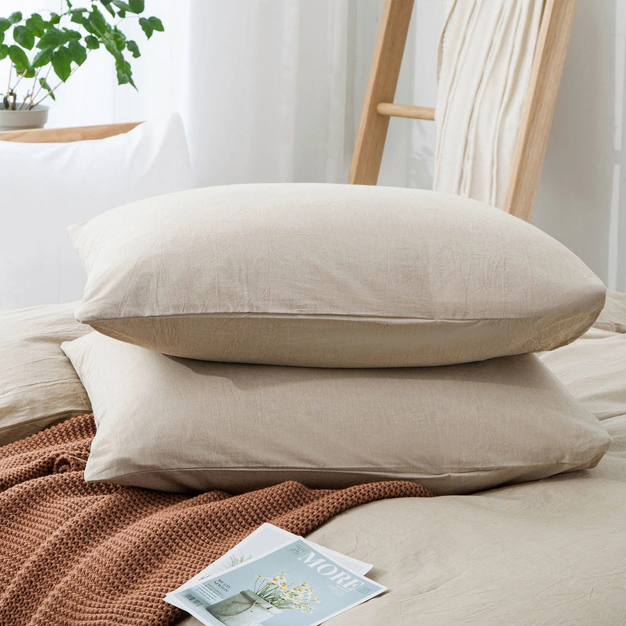 100% Washed Cotton Duvet Cover Set
