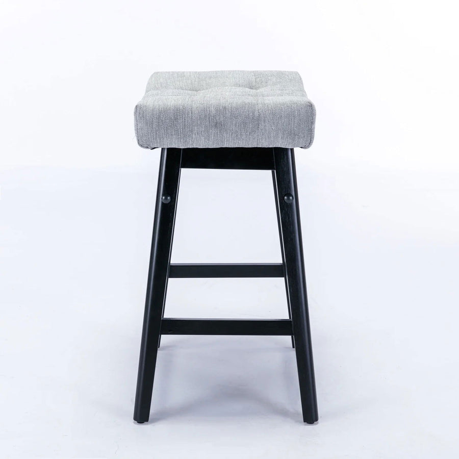 25" Grey Backless Counter Stools - Set of Two