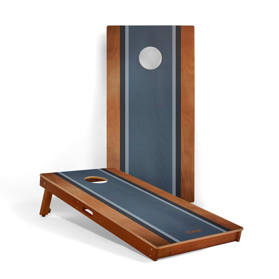 2ft x 4ft Graphic Wood Classic Cornhole Set | Classic Beach Stripes Collection Skipper