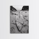 Fossil Rock Shore, Beach Minimalism, Sand Texture Art, Canvas Print, Coastal Wall Art, Natural History Decor, Abstract Earthy Art Gallery Wrap Canvas - Ready To Hang