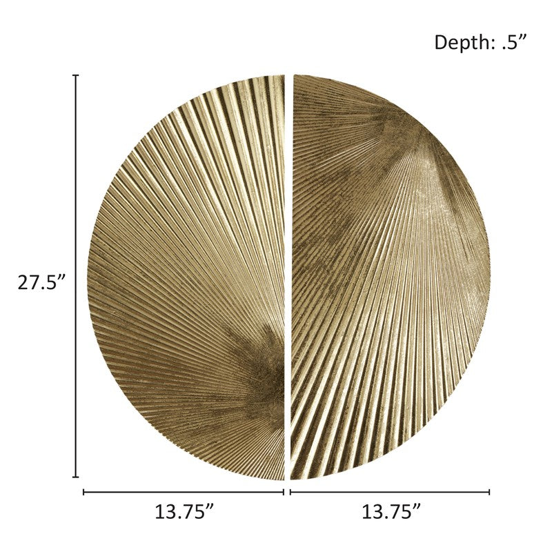 Radiant Half-moon 2-Piece Metal Wall Decor Set