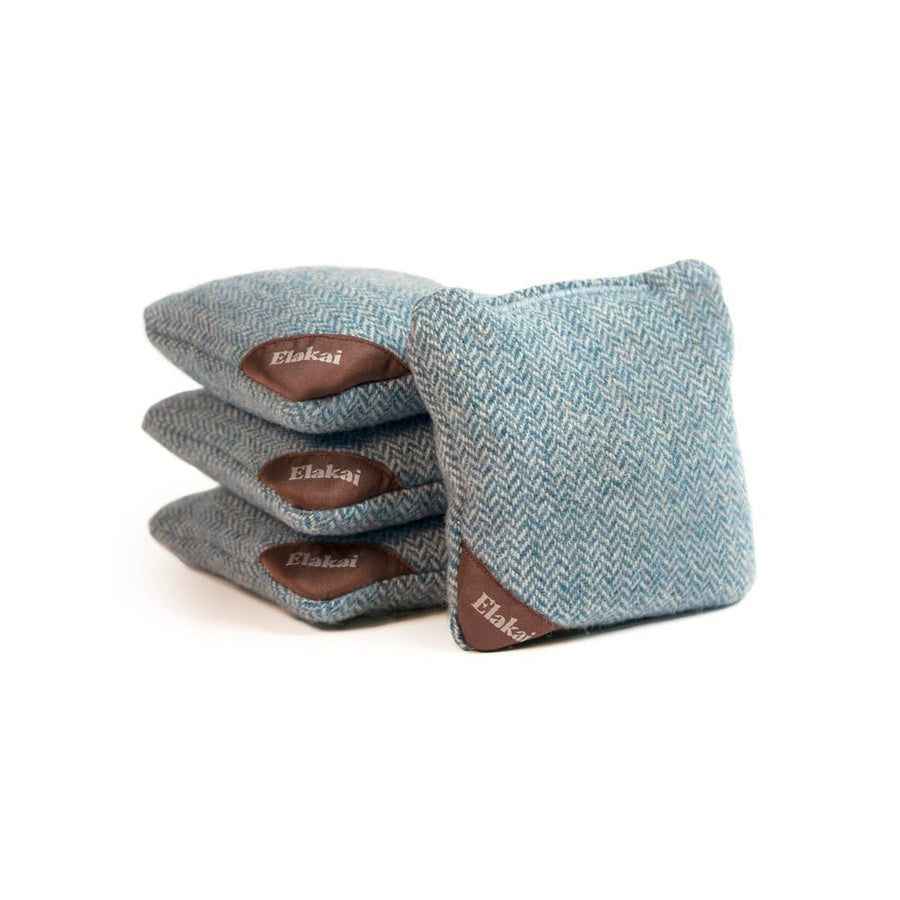 4-in Travel Herringbone Cornhole Bags | Premium All-Weather Collection Sky Blue