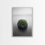 Moss Rock Minimal, Green Accent Art, Coastal Zen Decor, Framed Canvas Print, Modern Neutral Room, Nature Wall Aesthetic White Frame