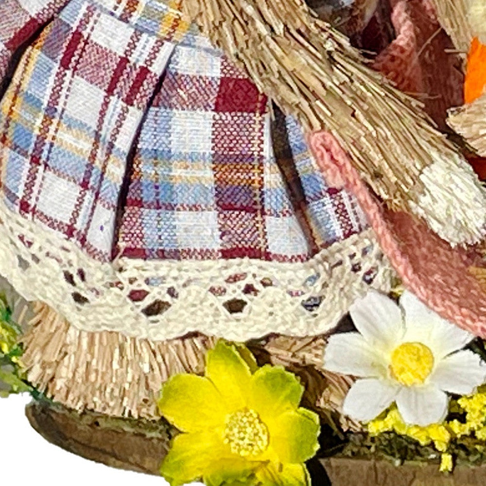 Easter Bunny Family Straw Figurine