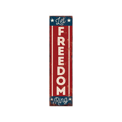 36" Red White And Blue Americana Solid Wood Welcome Reversible Porch Sign