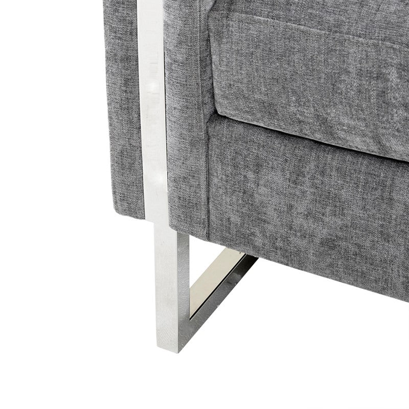 Madden Upholstered Metal Base Accent Lounge Chair