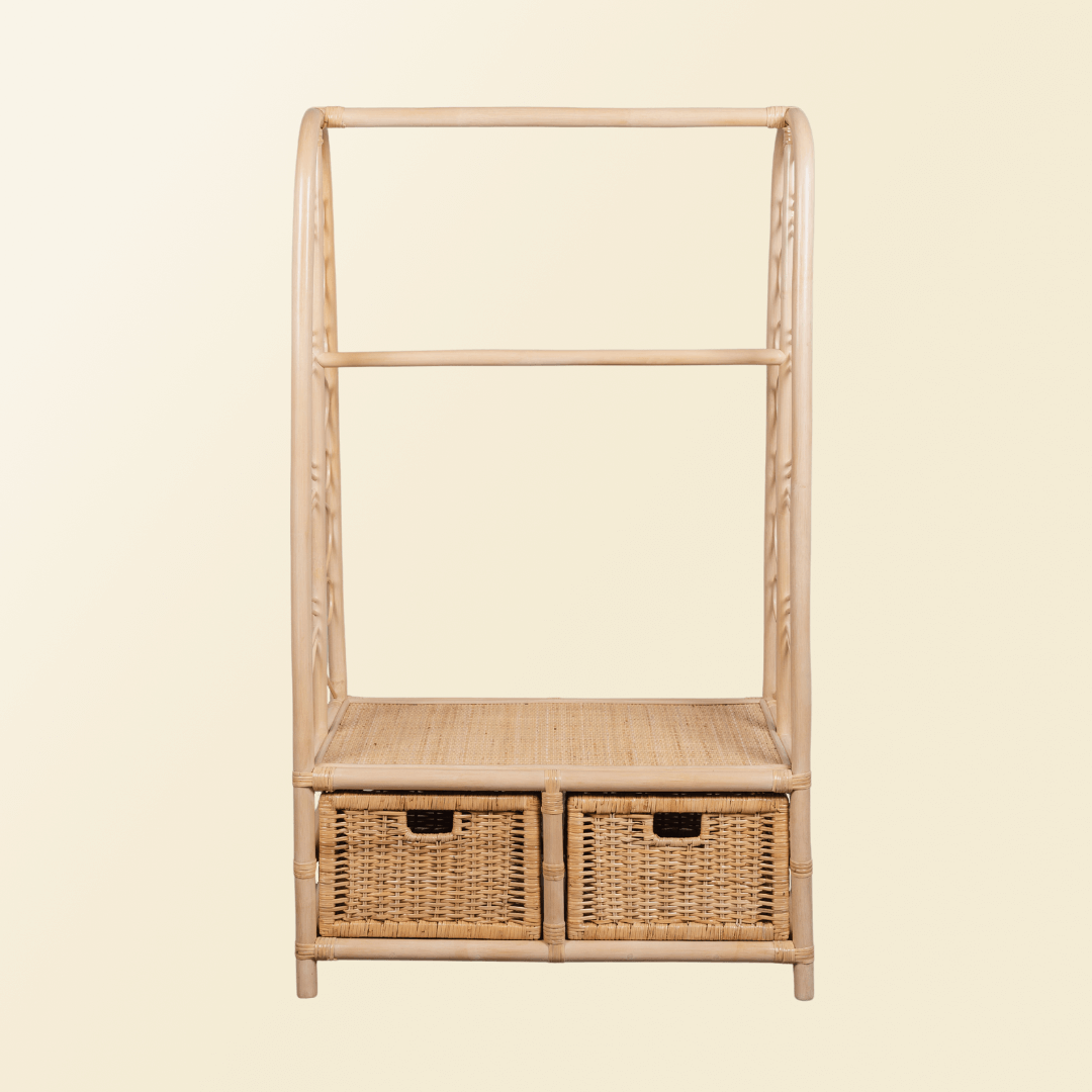 Belle Kids Clothing Rack with 2 Drawers