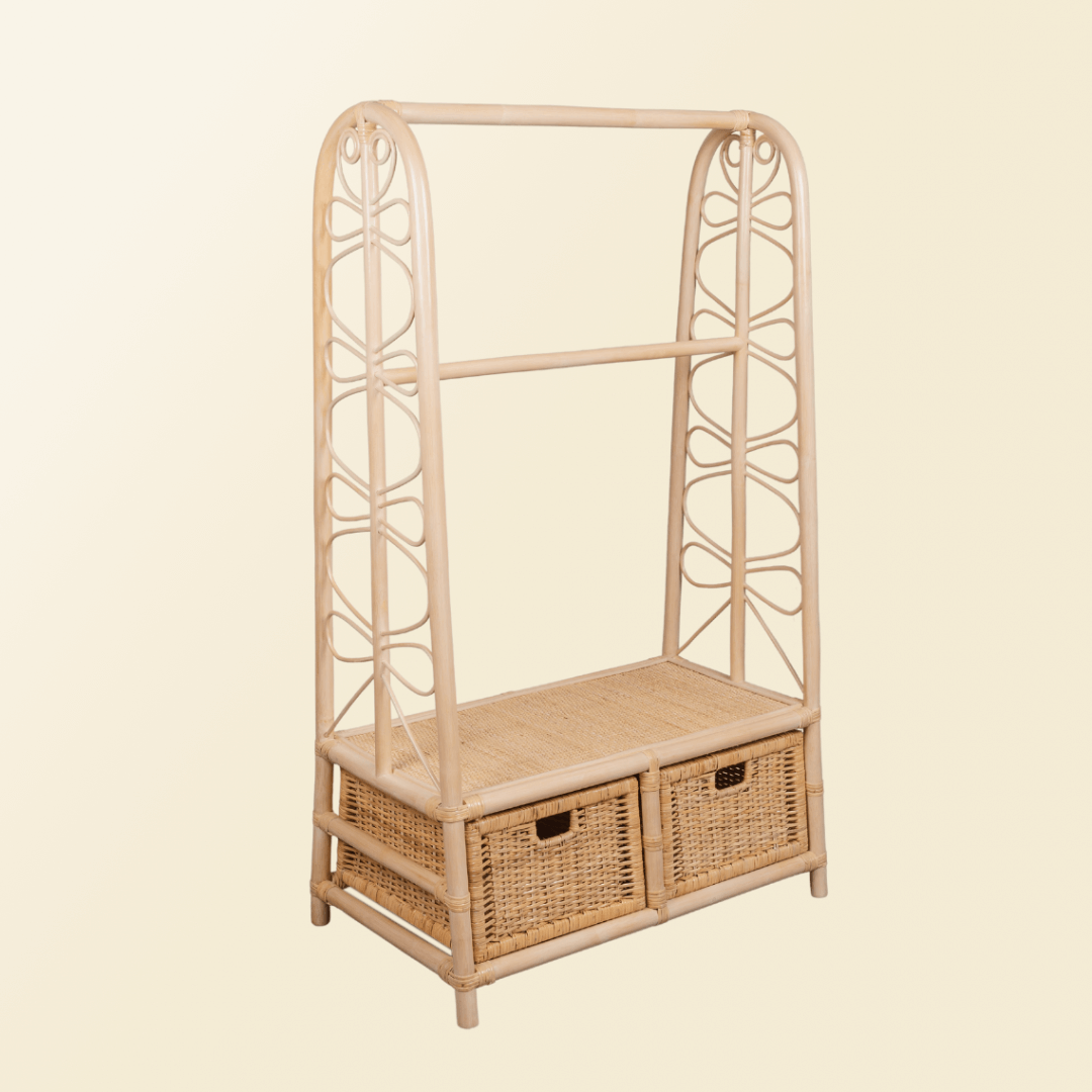 Belle Kids Clothing Rack with 2 Drawers