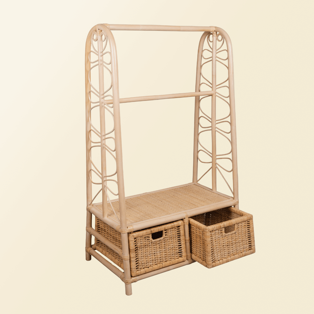 Belle Kids Clothing Rack with 2 Drawers