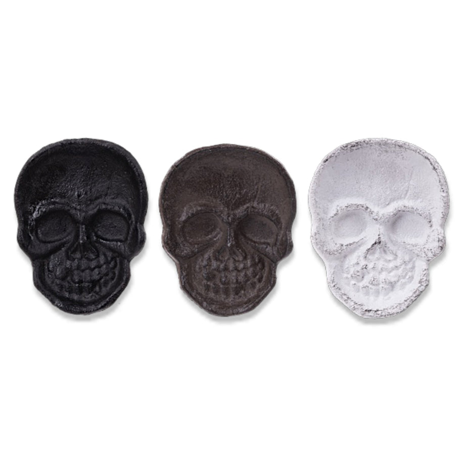 Painted Skull Trinket Cast Iron Trinket Dish