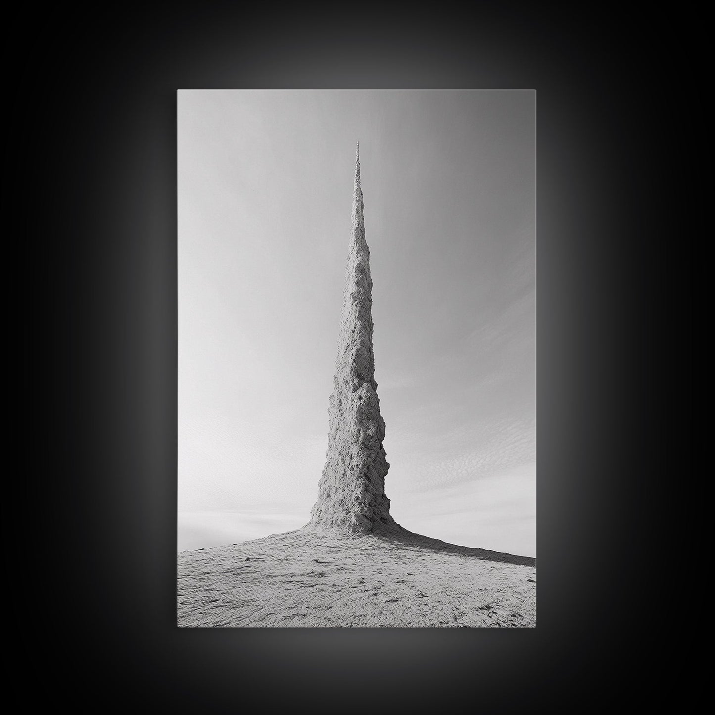 Rock Spire, Desert Sculpture, Abstract Form, Canvas Print, Surreal Landscape Art, Minimalist Wall Decor, Earthy Modern Home Accent