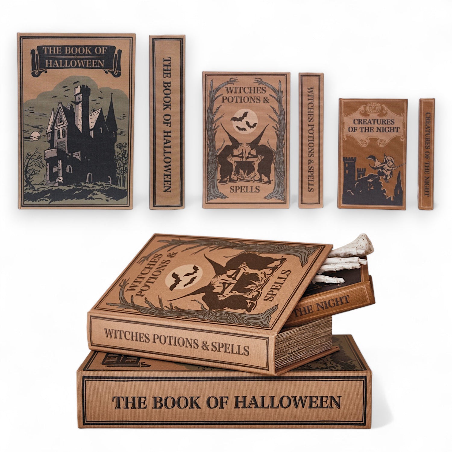Halloween Linen Book Storage Boxes | 3 Styles