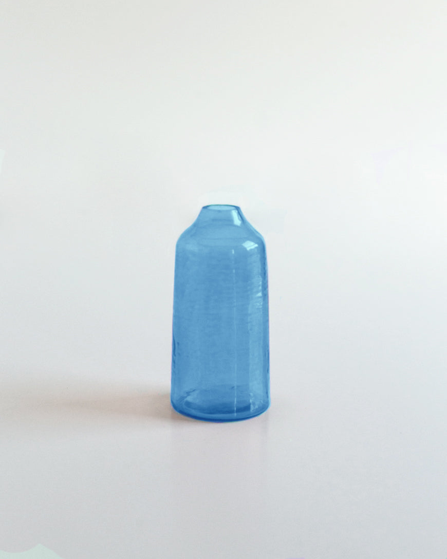 Siena Handblown Hammered Bud Vase Blue