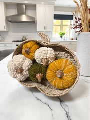 Hand-Woven Seagrass Pumpkin Trays | 2 Sizes