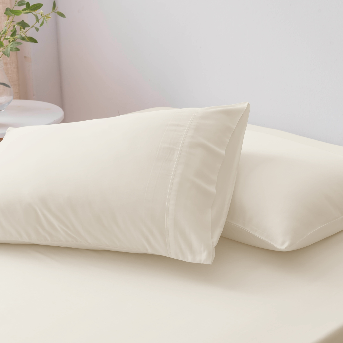 Bamboo Pillow Cases King Ivory