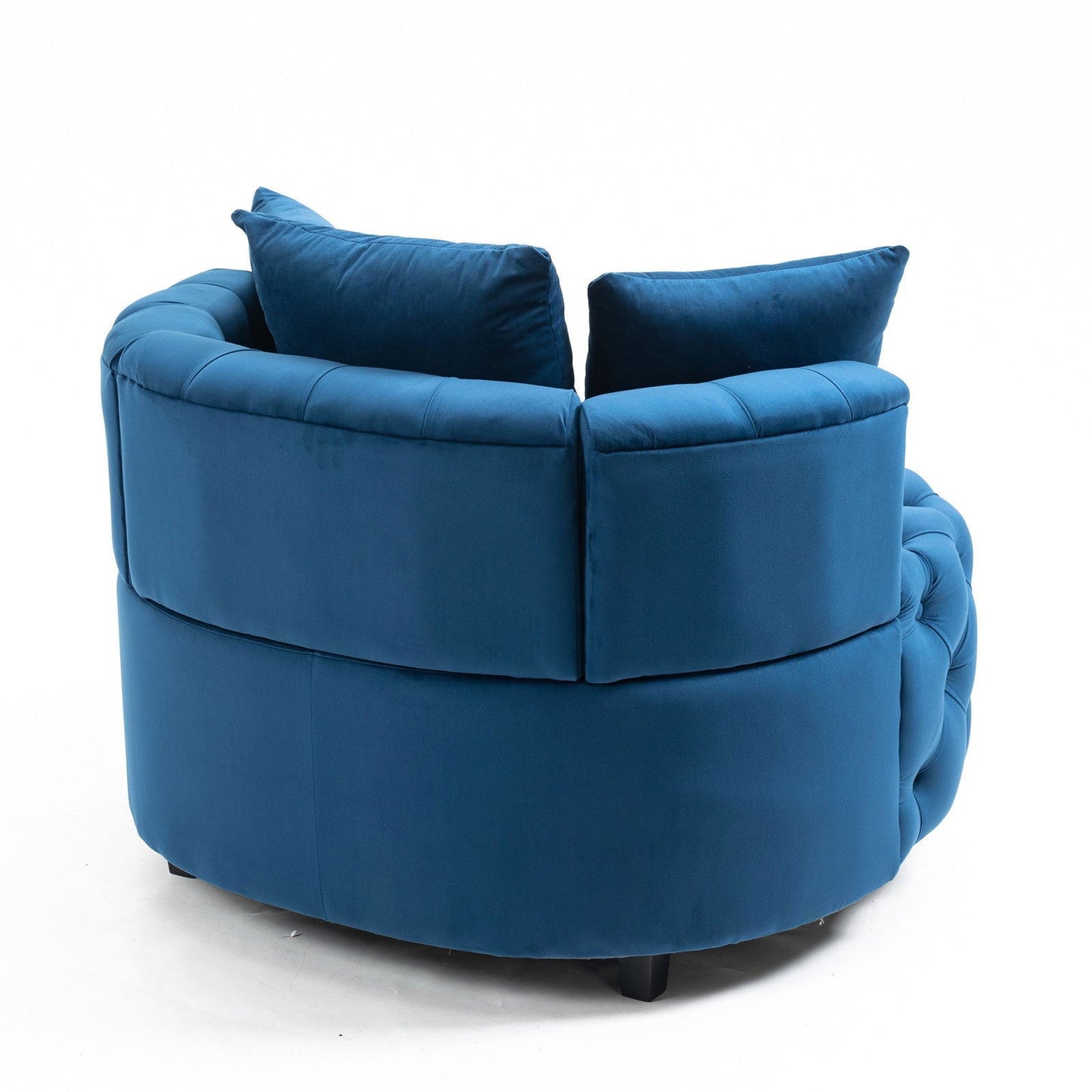 Matthias Plush Velvet Barrel Chair with Solid Wood Legs - Available in 3 Colors