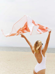 Coral Microfiber Beach Towel