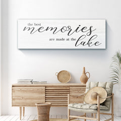 Best Memories At The Lake Sign