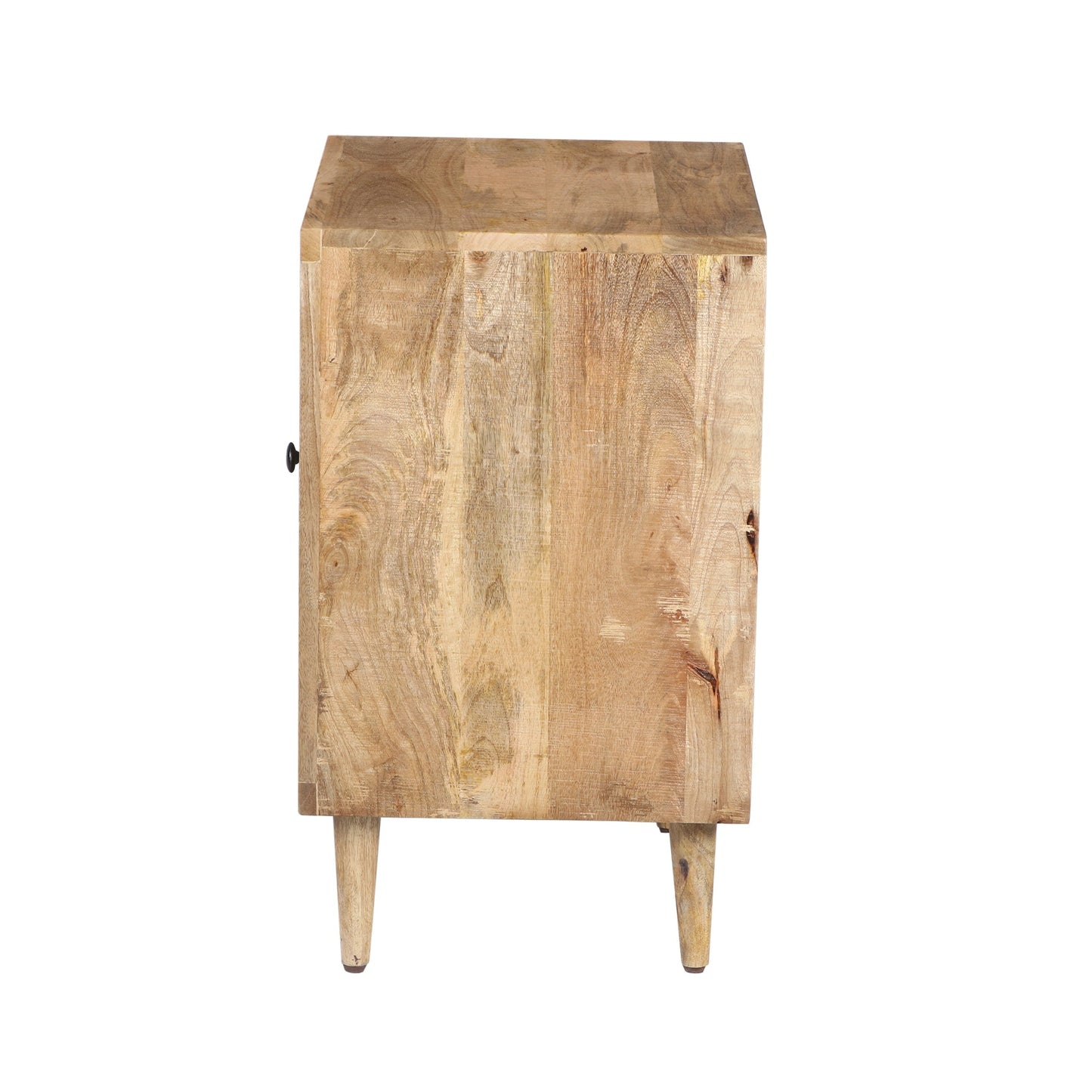 Mango Wood Side Table with Open Cubbies