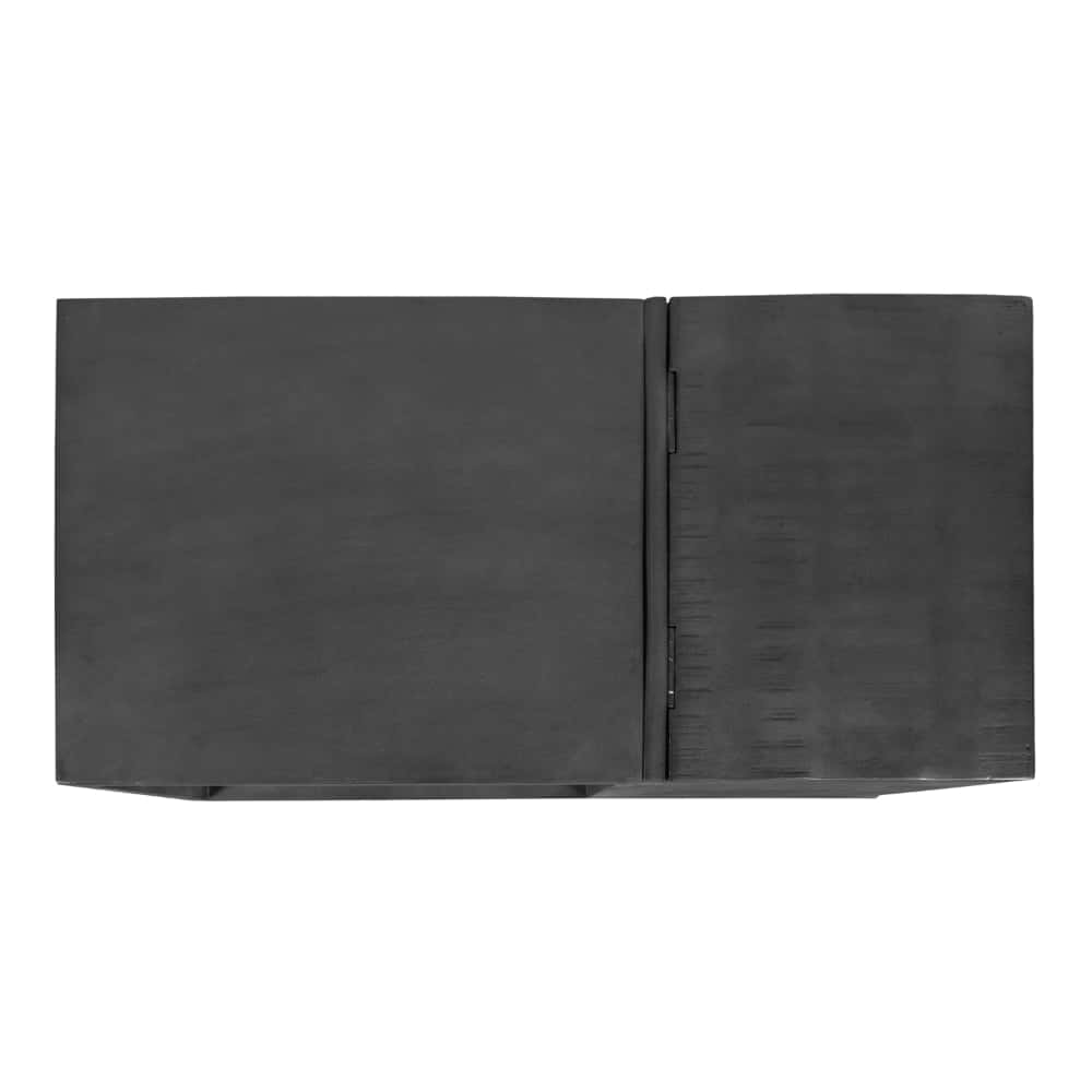 Handcrafted Coffee Table with Hinged Lift Top Storage in Charcoal Gray