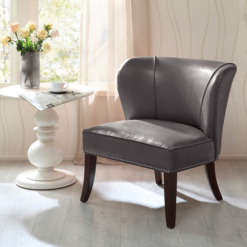 Armless Accent Chair - Available in 4 Colors Gray