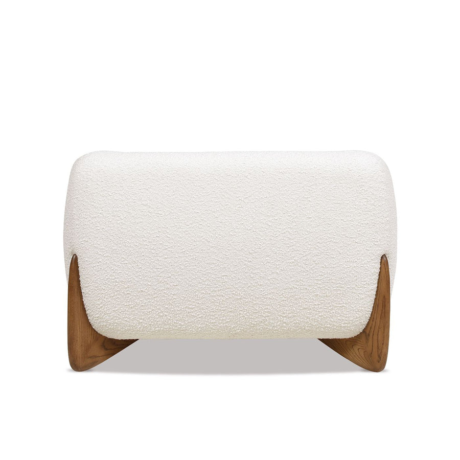 Alpine 44" Sherpa Arm Chair, Ivory White Boucle
