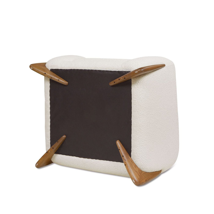Alpine 44" Sherpa Arm Chair, Ivory White Boucle