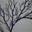 23” Pre-Lit Halloween Black Fall Wreath with 60 Orange & Purple LED Lights