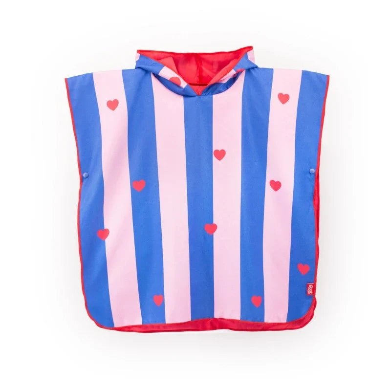 Beach Poncho – Quick-Drying Microfiber Kids Towel Cherry