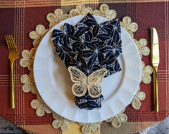 Butterfly Handwoven Iraca Napkin Ring