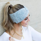 C.C® Cozy Marled Twist Headwrap Aqua