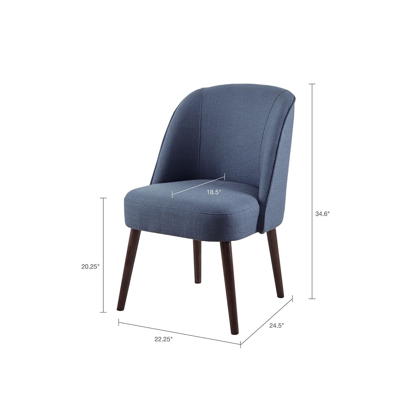 Bexley Rounded Back Dining Chair in Blue