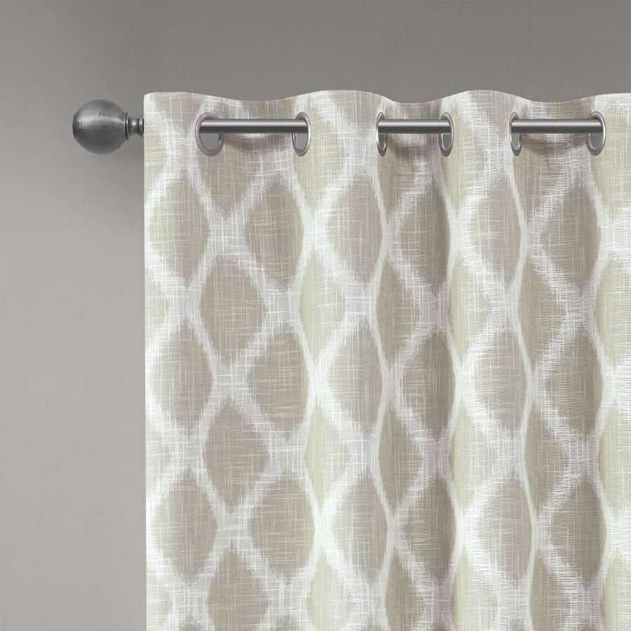 Blakesly Printed Ikat Blackout Patio Curtain 100x84"