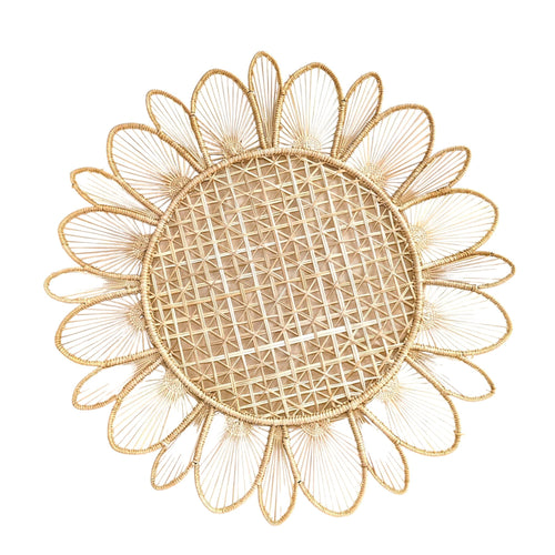 Daisy Woven Placemat Solid Color Natural