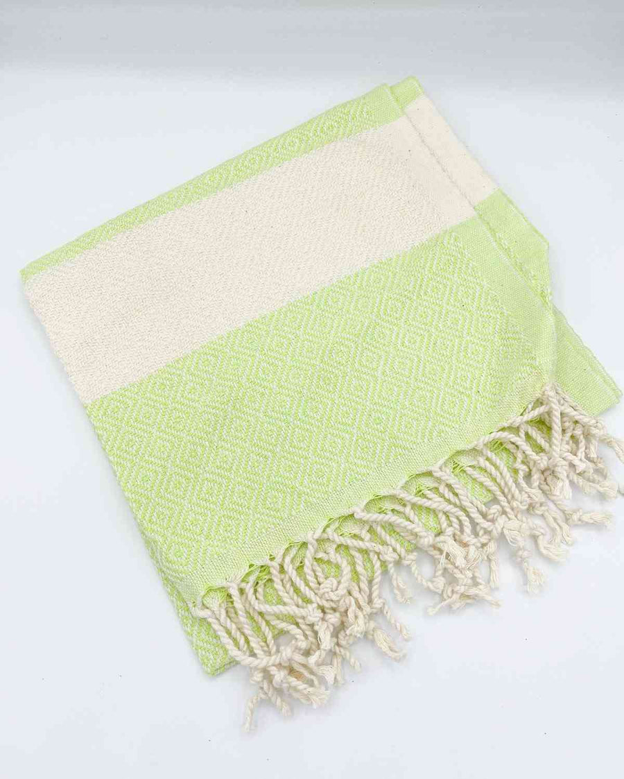 Diamond Hand Towel Lime Green