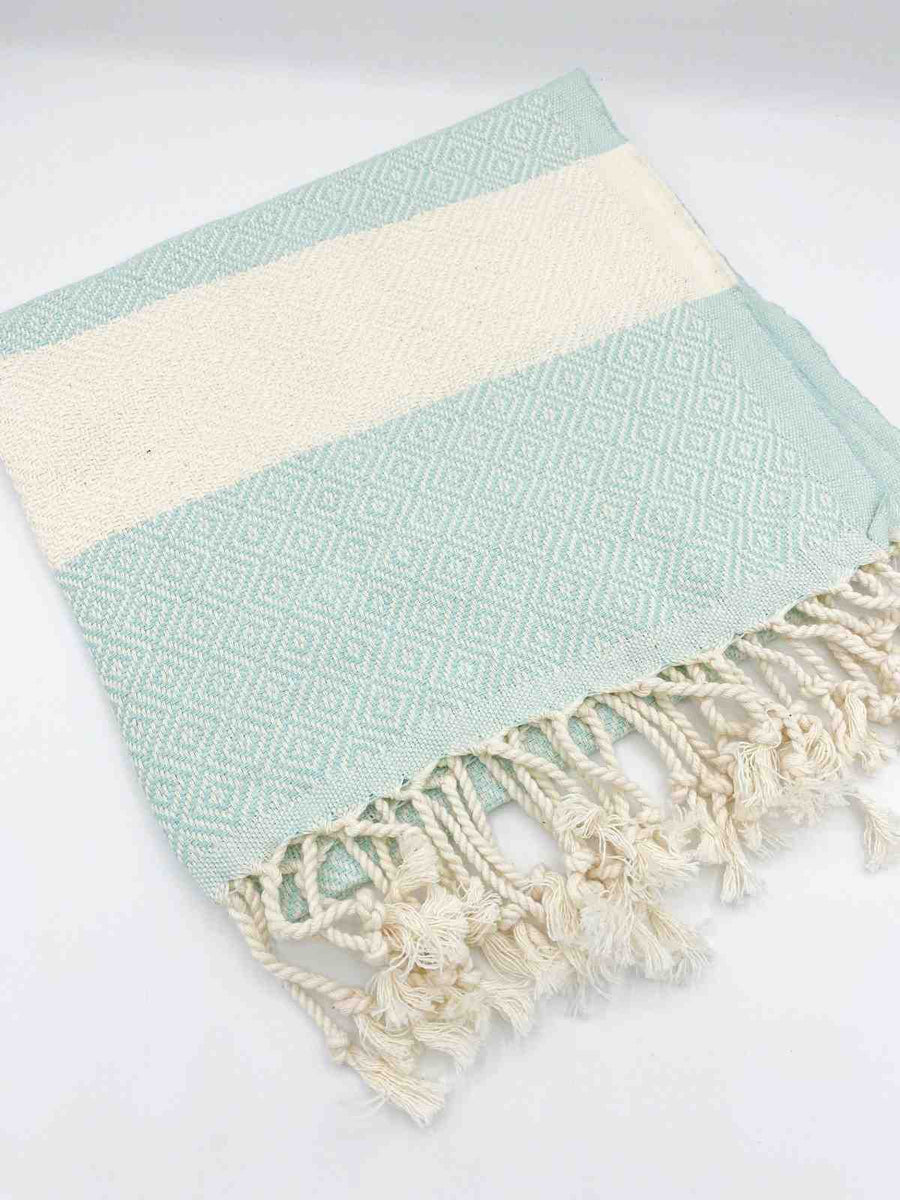 Diamond Hand Towel Aqua