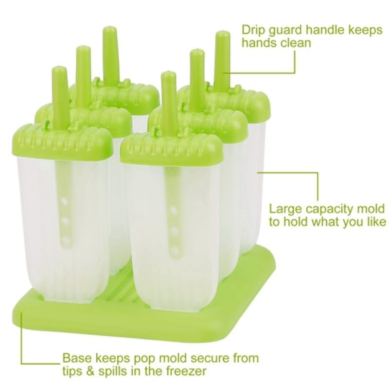 Reusable Plastic Popsicle Mold For Homemade Iced Snacks