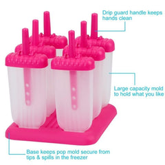 Reusable Plastic Popsicle Mold For Homemade Iced Snacks