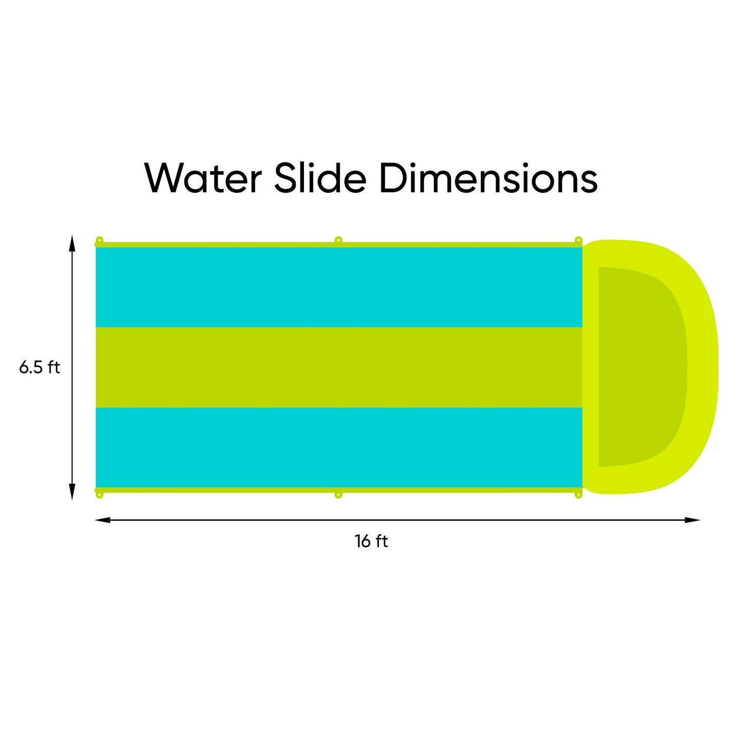 Triple-Lane Water Slide + (3) Inflatable Boogie Boards for Summer Water Play for Toddlers & Children Age 2+