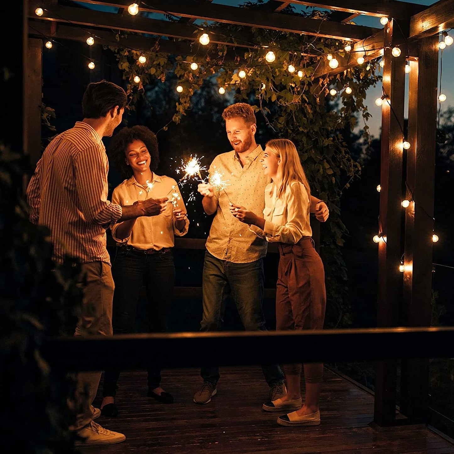 27Ft Outdoor Waterproof Globe Solar Lights