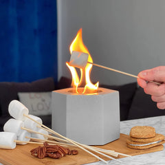 Tabletop Conrete Fire Pit Hexagon
