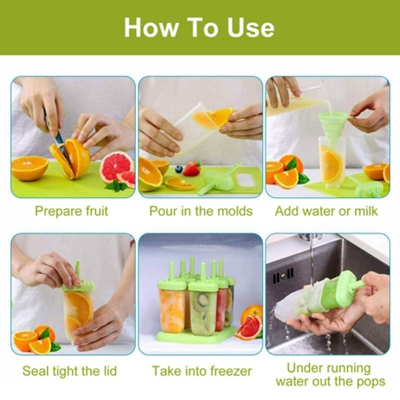 Reusable Plastic Popsicle Mold For Homemade Iced Snacks