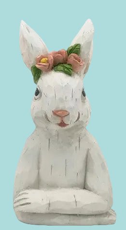 Floral Easter Bunny , 3 Style Options Pink Flowers