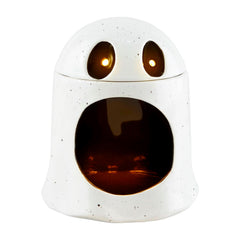 White Ceramic Ghost Open Mouth Candy Container