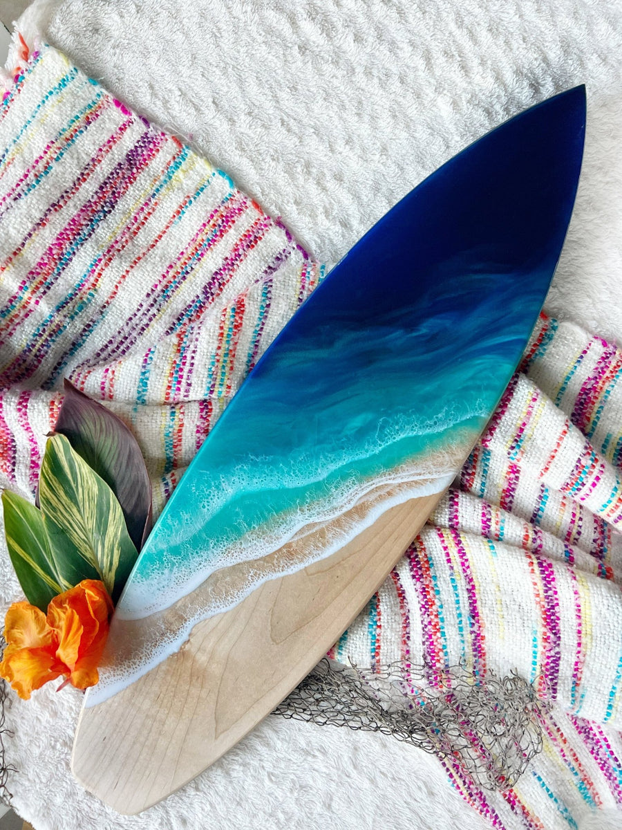 Hardwood Surfboards Maple Tropical Getaway (Blues + Blue Green