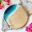 Medium Round Serving Tray Maple Tropical Getaway Gold Round