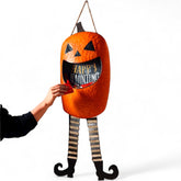 Orange Jack-O-Lantern Pumpkin Candy Door Hanger