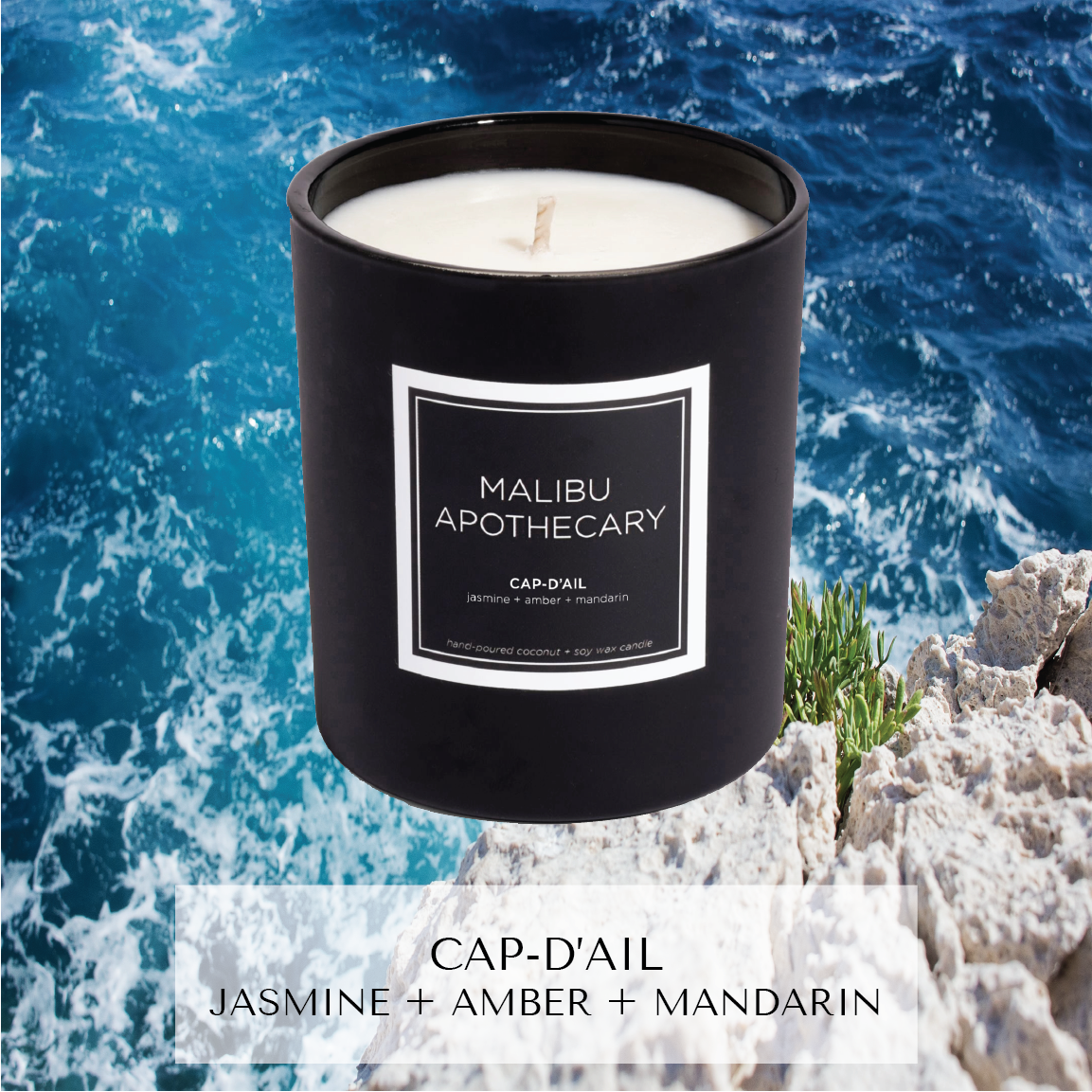Matte Black Candle Cap-d'Ail