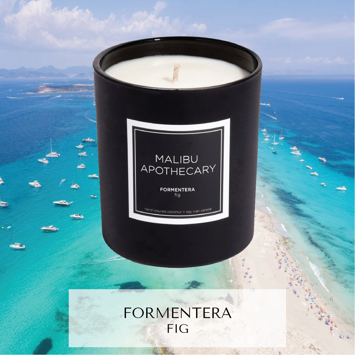 Matte Black Candle Formentera